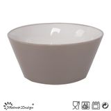 13.6cm Ceramic Bowl Outside Grey Inside White