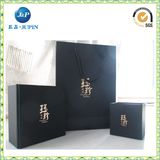 Full Black Printing Handle Luxury Paper Bag for Jewelry (JP-PB012)
