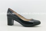 Classic Office Women Summer Chunky Leather Fashion Shoes