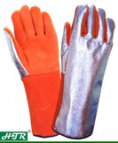 Cow Leather Heat Resistant Welding Work Gloves with Aluminum Foil