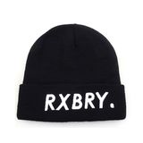 Wholesale Flat Embroidery Custom Knit Acrylic Beanie