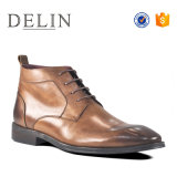 Delin Hot Selling Leather Cow Shoes of Men Warm Shoes