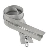 5# Plastic Silver Teeth & Silver Tape Zipper