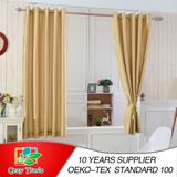 Faux Silk, Slubbed, Full Lined 100%Blackout Curtain