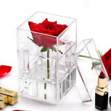 Customized Clear Acrylic 1 Rose Packaging Plexiglass Flower Box