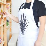 Bib Type Customized Pattern Printed Cotton Canvas Material Women Kitchen Apron