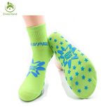 Blue Color Anti Slip Knitted Cotton Custom Pilates Yoga Socks