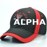 Black/Red Baseball Cap for Motor Cycle Team