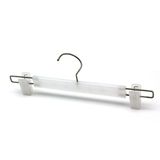 White Clips Adjustable Trousers Skirts and Pants Plastic Hanger