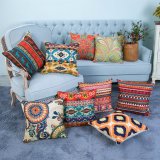 Digital Print Decorative Cushion/Pillow with Ikat Geometric Pattern (MX-05)