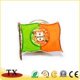 Customized National Flag Shape Metal Badge