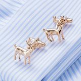 VAGULA Copper Christmas Gift Deer Cuff Links 632