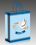 Wholesale Blue Paper Gift Bag for Baby Shower