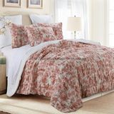 Cotton Ruche Print Quilt in Blush (DO6088, DO6088A)