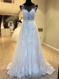 A Line Lace Evening Bridal Gown Wedding Dress