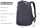 Custom Classic Schoolbags Durable Zipper Canvas Backpack with USB Charger