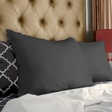 300 Thread Count Cotton Sateen Zippered Pillow Cases for Maximum Softness, Elegant Double Hemmed Stitched Pillow Encasement