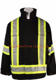 Wholesale Black 2X3 100%Cotton Duck Canvas Mens Winter Thermal Jackets Parka with 4'' Reflective Tape