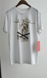Men's Fashion Design Printed Cotton White T-Shirt for Summer