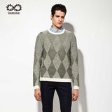 ODM Wool Blend Patterned Pullover Man Sweater