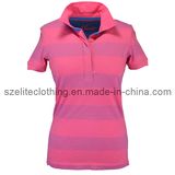 Breathable Strip Women Polos (ELTWPJ-77)