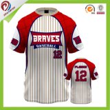 Sublimation Polyester Custom Stripe Baseball Jersey with Quality