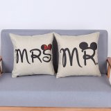 Digital Print Decorative Cushion/Pillow with Printed Words (MX-83)