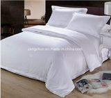 Hotel Use Polycotton White Satin Fabric Bed Sheet Set