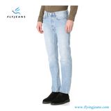 Tapered Denim Jeans with a Light Stonewashed for Men by Fly Jeans