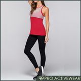 Sexy Gray Bra and Capris Two-Piece with Black Streak Splicing Women Sportswear