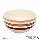 Handpainted Color Circle Ceramic Bowl