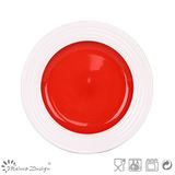 Red and White Swirl Ceramic Salad Plate