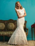 Elegant Cap Sleeve Mermaid Wedding Lace Bridal Dress