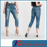 Women Jeans Trousers Lady Jeans Online Shop Cufled Jean (JC1361)