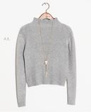 T1111 Fashion Pullover Thick Short Sweater for Female Elastic Sweater