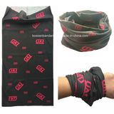 Custom Made Customized Logo Printed Microfiber Multifunctional Seamless Outdoor Black Magic Scarf