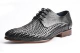 Lace up Weave Pebble European Men Elegant Evening Formal Men Dress Shoes