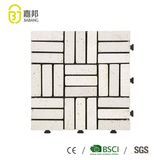 1 Inch Soundproof Customized DIY Antique Wedding White Marble Quartz Flooring Carpet Tiles Design for Sale