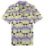 Hot Sale Men's African Wax Shirts Turn-Down Collar Blouse Designs