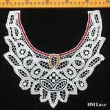 25*24cm Dyed Wholesale Latest Neck Crochet Vintage Collar Lace Popular Motif Water Soluble Embroidery Blouse Neckline Lace Collar Trim Hm2016