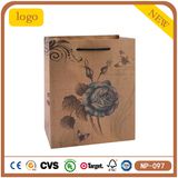 Purple Roses for Lover Wife Kraft Shopping Gift Paper Bag