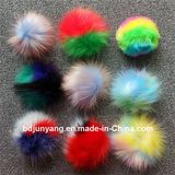 Women's Bag Charm Raccoon Fur Pompoms Multi Color Fur Pompoms