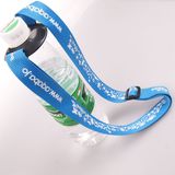 Customized Screen Printed Bottle Holder Neck Lanyard Fabric Lockable Monogrammed