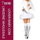 Adult Party White Sexy Angel Costume (L1025)