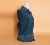 Women's Yak Wool/Cashmere Round Neck Cardigan Coat/Sweater/Knitwear/Garment/Clothing
