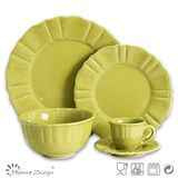 Solid Yellow Ceramic Dinner Set
