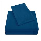 Brushed Microfiber Printed Solid 4 Pieces Bedding Bedsheet Set