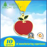 China Supplier Accepted Customized Big Red Apple Metal Medal