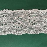 Ivory White Floral Pattern Net Trimming Lace by The Yard