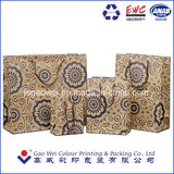 Paper Customs Printed Craft Paper Straw Bag Made of Kraft Paper